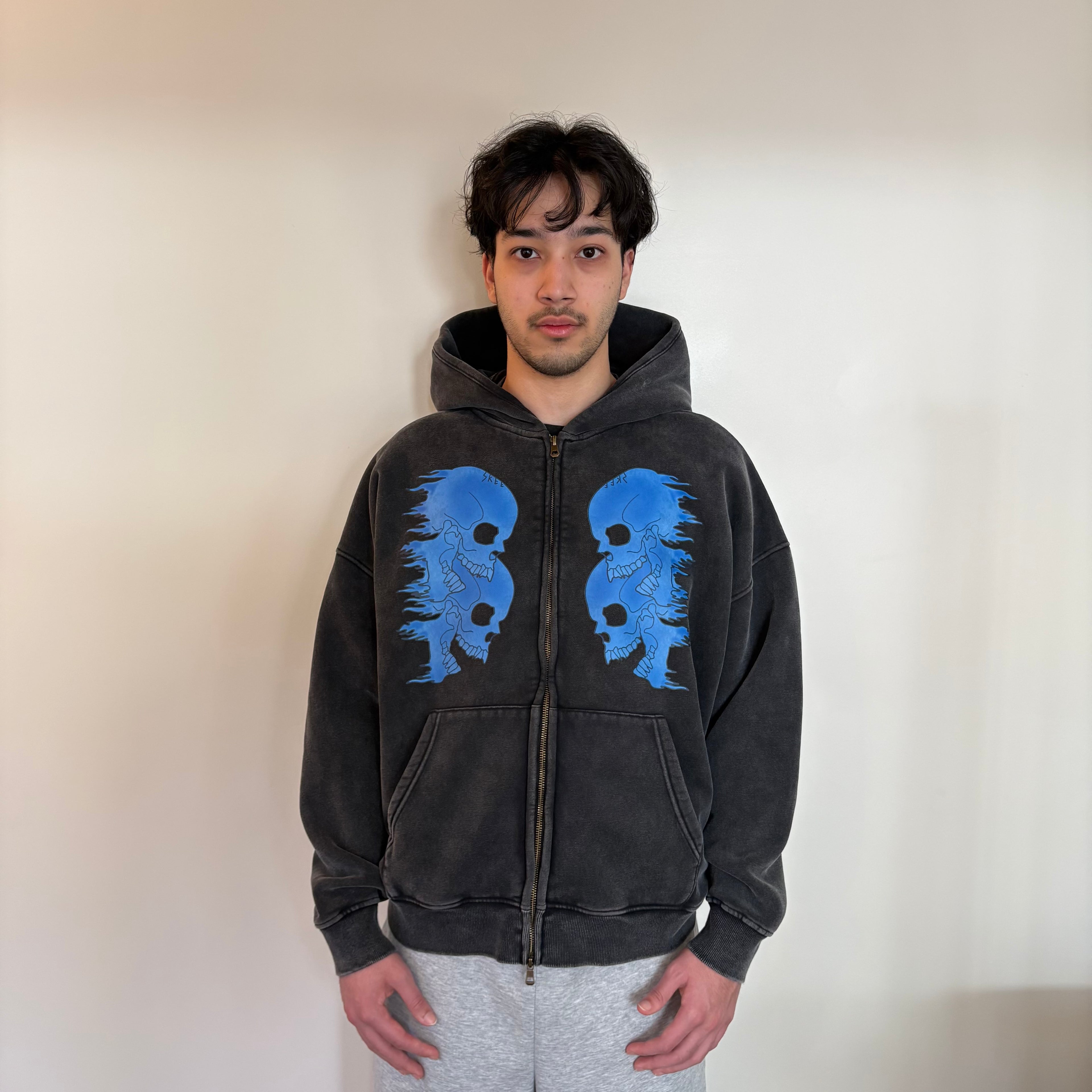 Flame Skull Zip Up